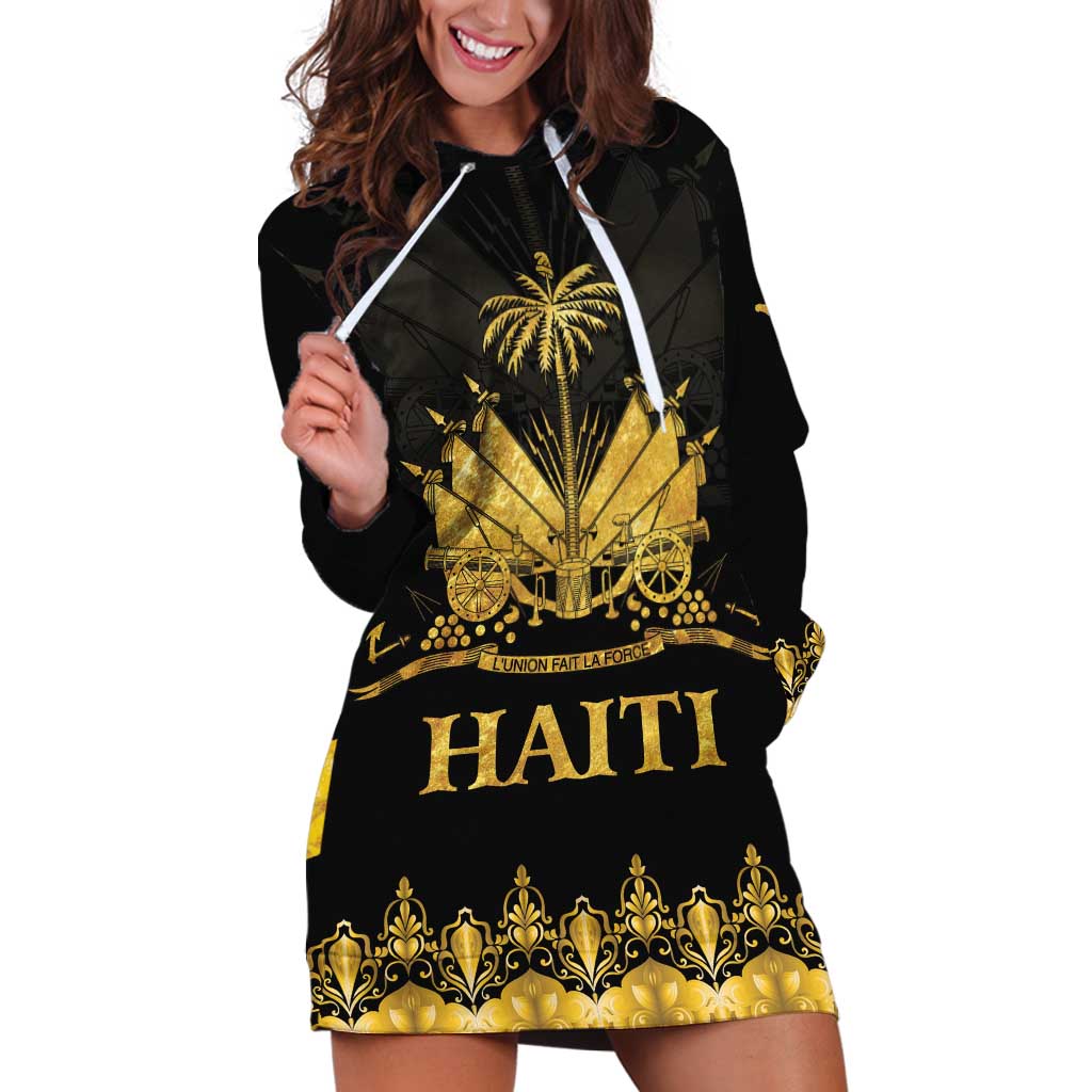 Haiti Neg Marron Gold Hoodie Dress Lespwa pa anyen san aksyon - Wonder Print Shop