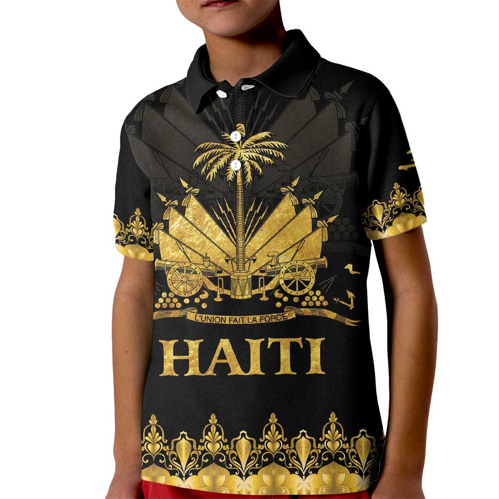 Haiti Neg Marron Gold Kid Polo Shirt Lespwa pa anyen san aksyon - Wonder Print Shop