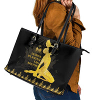 Haiti Neg Marron Gold Leather Tote Bag Lespwa pa anyen san aksyon - Wonder Print Shop