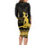 Haiti Neg Marron Gold Long Sleeve Bodycon Dress Lespwa pa anyen san aksyon - Wonder Print Shop