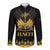 Haiti Neg Marron Gold Long Sleeve Button Shirt Lespwa pa anyen san aksyon - Wonder Print Shop
