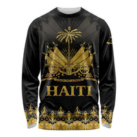 Haiti Neg Marron Gold Long Sleeve Shirt Lespwa pa anyen san aksyon - Wonder Print Shop