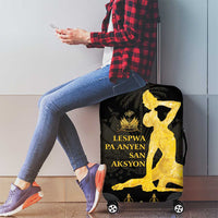 Haiti Neg Marron Gold Luggage Cover Lespwa pa anyen san aksyon - Wonder Print Shop