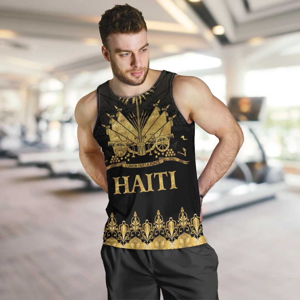 Haiti Neg Marron Gold Men Tank Top Lespwa pa anyen san aksyon - Wonder Print Shop