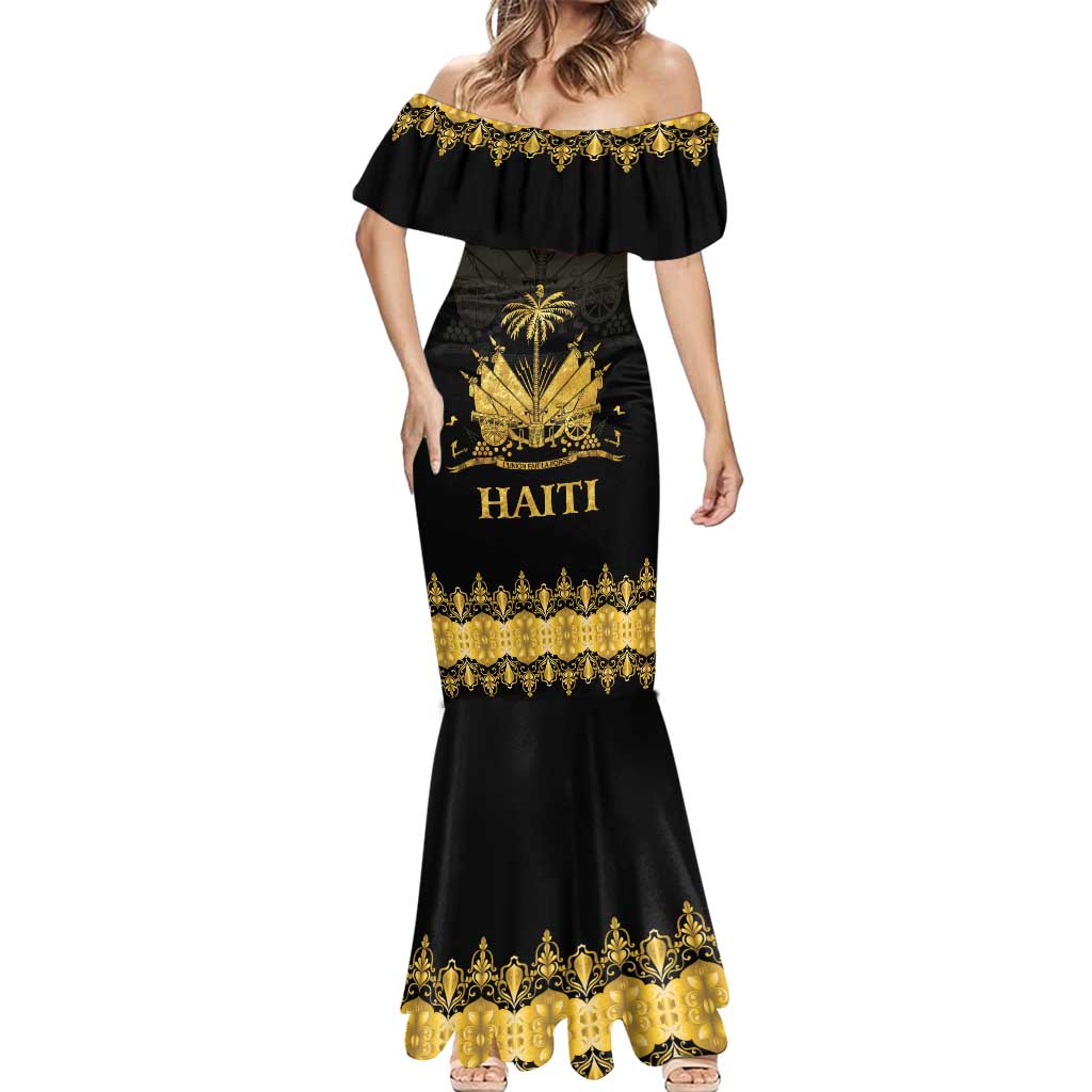 Haiti Neg Marron Gold Mermaid Dress Lespwa pa anyen san aksyon - Wonder Print Shop