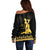 Haiti Neg Marron Gold Off Shoulder Sweater Lespwa pa anyen san aksyon - Wonder Print Shop