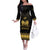 Haiti Neg Marron Gold Off The Shoulder Long Sleeve Dress Lespwa pa anyen san aksyon - Wonder Print Shop