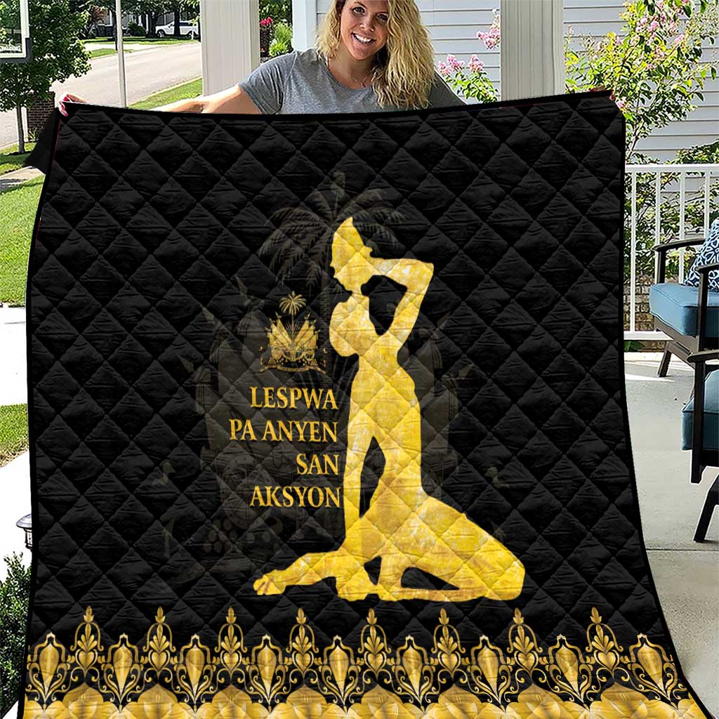 Haiti Neg Marron Gold Quilt Lespwa pa anyen san aksyon - Wonder Print Shop