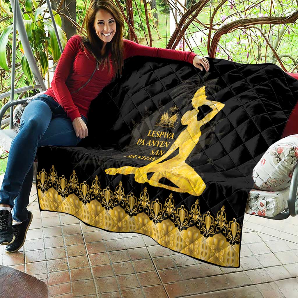Haiti Neg Marron Gold Quilt Lespwa pa anyen san aksyon - Wonder Print Shop