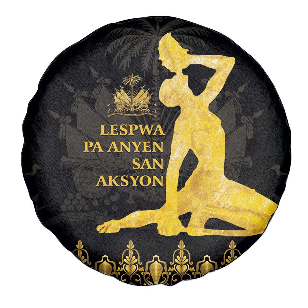 Haiti Neg Marron Gold Spare Tire Cover Lespwa pa anyen san aksyon - Wonder Print Shop