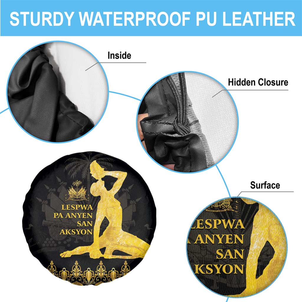Haiti Neg Marron Gold Spare Tire Cover Lespwa pa anyen san aksyon - Wonder Print Shop
