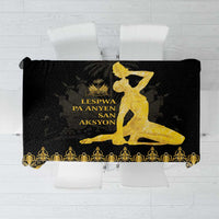 Haiti Neg Marron Gold Tablecloth Lespwa pa anyen san aksyon - Wonder Print Shop