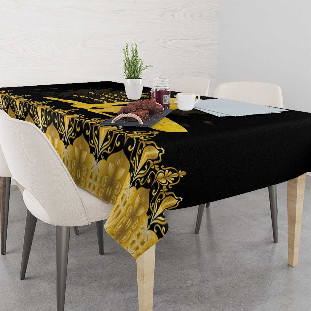 Haiti Neg Marron Gold Tablecloth Lespwa pa anyen san aksyon - Wonder Print Shop