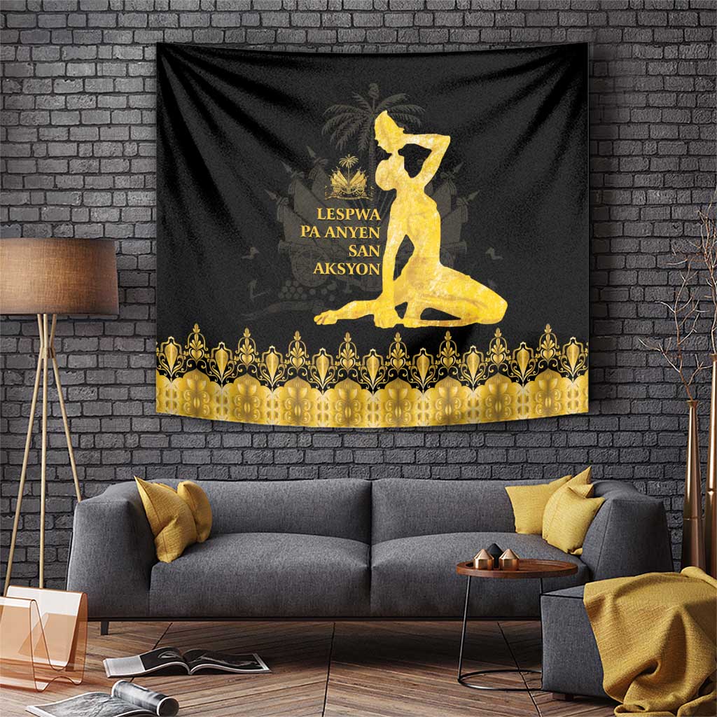 Haiti Neg Marron Gold Tapestry Lespwa pa anyen san aksyon - Wonder Print Shop