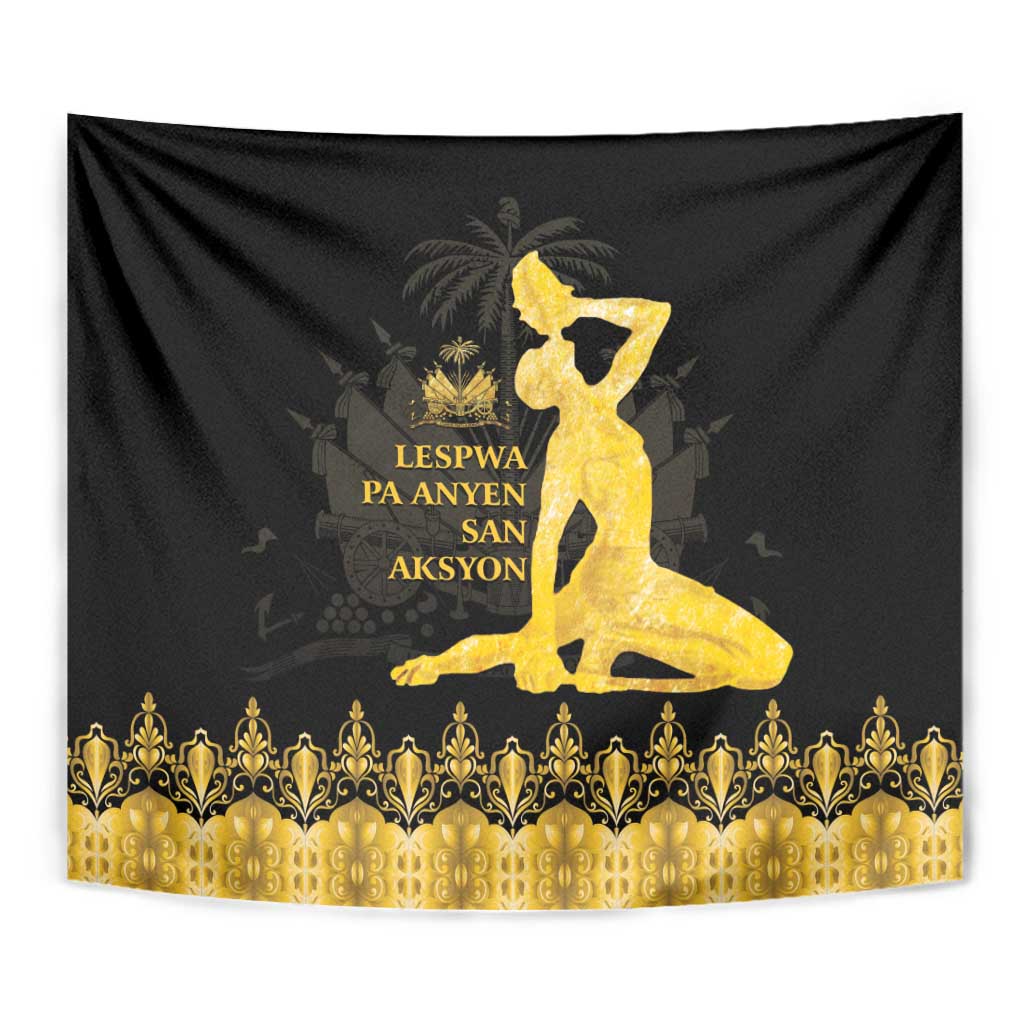 Haiti Neg Marron Gold Tapestry Lespwa pa anyen san aksyon - Wonder Print Shop