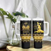 Haiti Neg Marron Gold Tumbler With Handle Lespwa pa anyen san aksyon - Wonder Print Shop