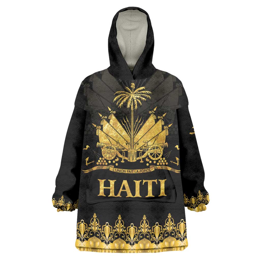 Haiti Neg Marron Gold Wearable Blanket Hoodie Lespwa pa anyen san aksyon - Wonder Print Shop