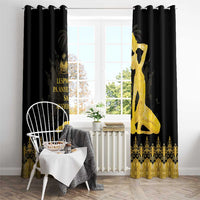 Haiti Neg Marron Gold Window Curtain Lespwa pa anyen san aksyon - Wonder Print Shop