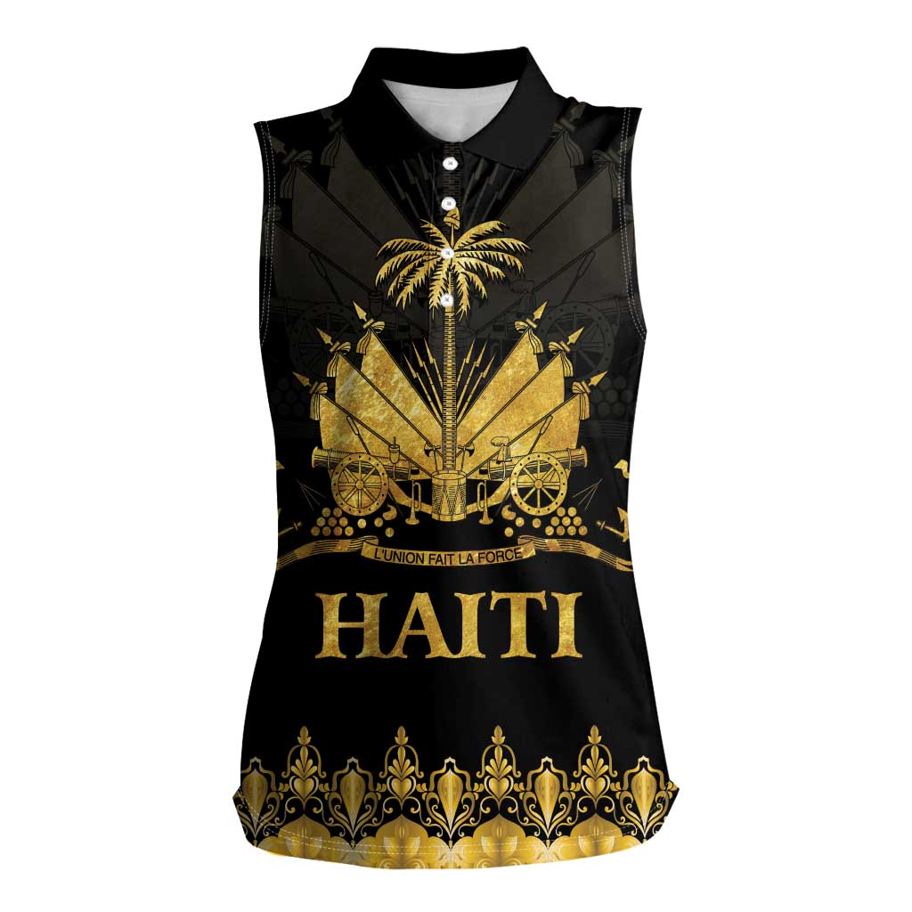 Haiti Neg Marron Gold Women Sleeveless Polo Shirt Lespwa pa anyen san aksyon - Wonder Print Shop