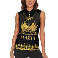 Haiti Neg Marron Gold Women Sleeveless Polo Shirt Lespwa pa anyen san aksyon - Wonder Print Shop