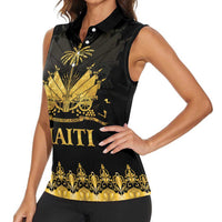 Haiti Neg Marron Gold Women Sleeveless Polo Shirt Lespwa pa anyen san aksyon - Wonder Print Shop
