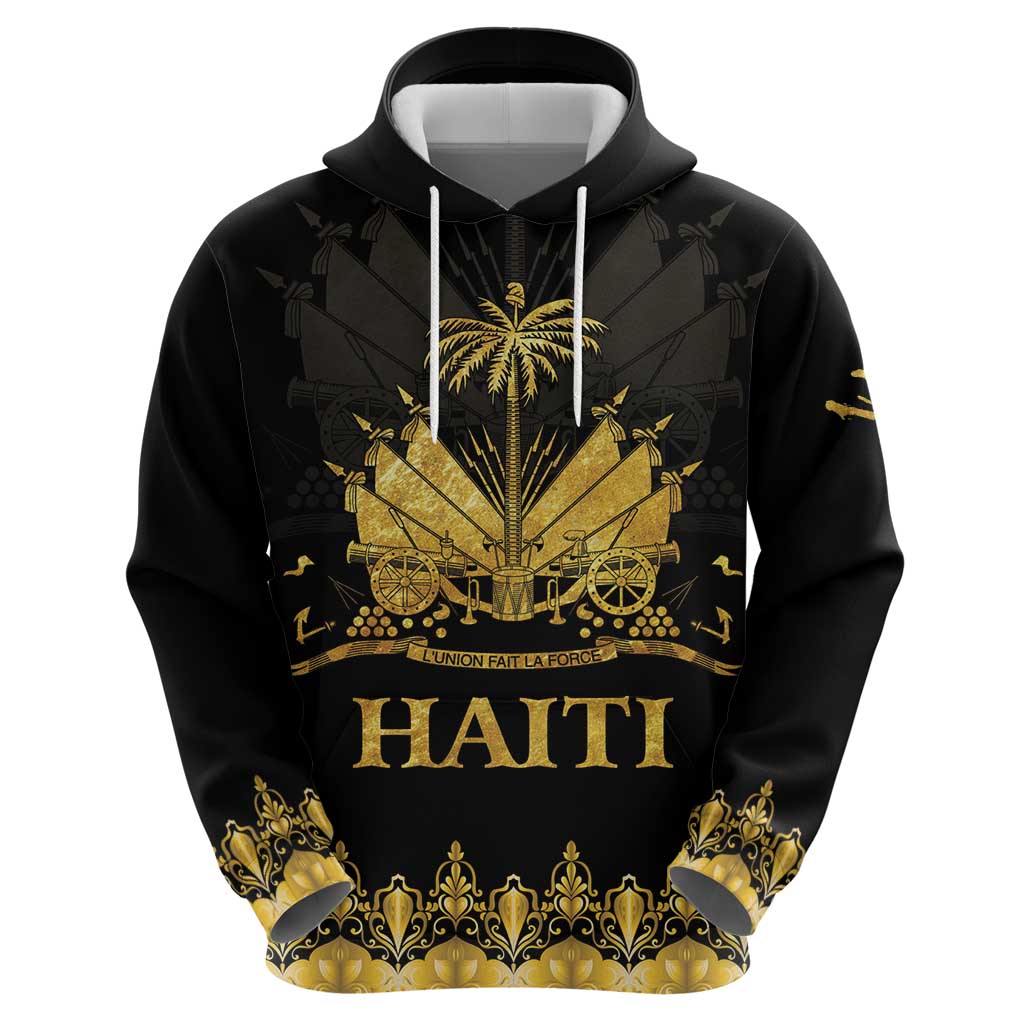 Haiti Neg Marron Gold Zip Hoodie Lespwa pa anyen san aksyon - Wonder Print Shop