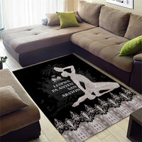 Haiti Neg Marron Silver Area Rug Hope is Nothing Without Action - Wonder Print Shop