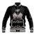 Haiti Neg Marron Silver Baseball Jacket Hope is Nothing Without Action - Wonder Print Shop