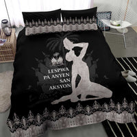 Haiti Neg Marron Silver Bedding Set Hope is Nothing Without Action - Wonder Print Shop