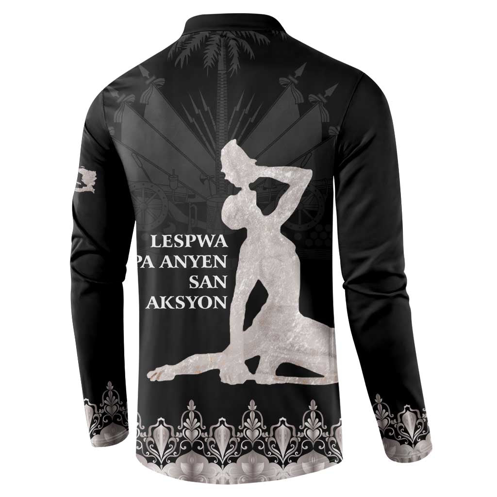 Haiti Neg Marron Silver Button Sweatshirt Hope is Nothing Without Action - Wonder Print Shop