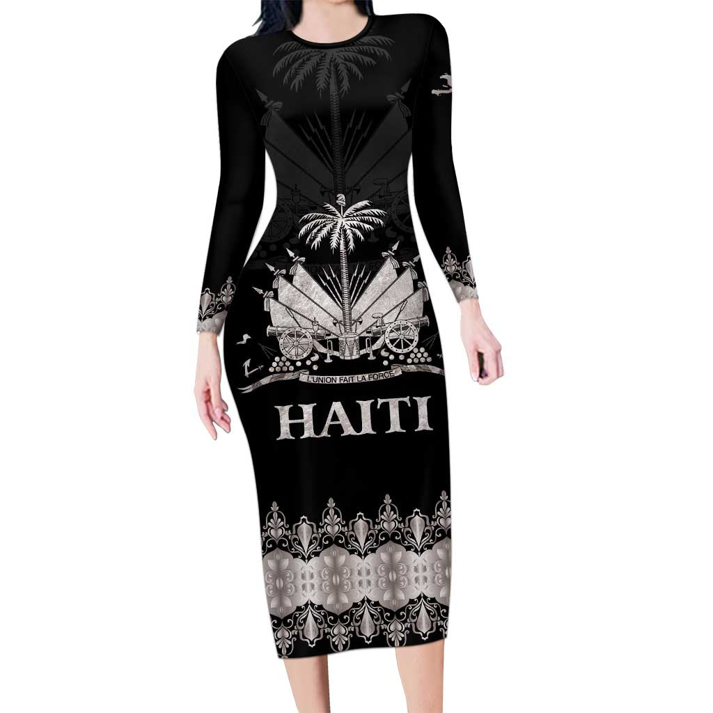 Haiti Neg Marron Silver Family Matching Long Sleeve Bodycon Dress and Hawaiian Shirt Hope is Nothing Without Action - Wonder Print Shop