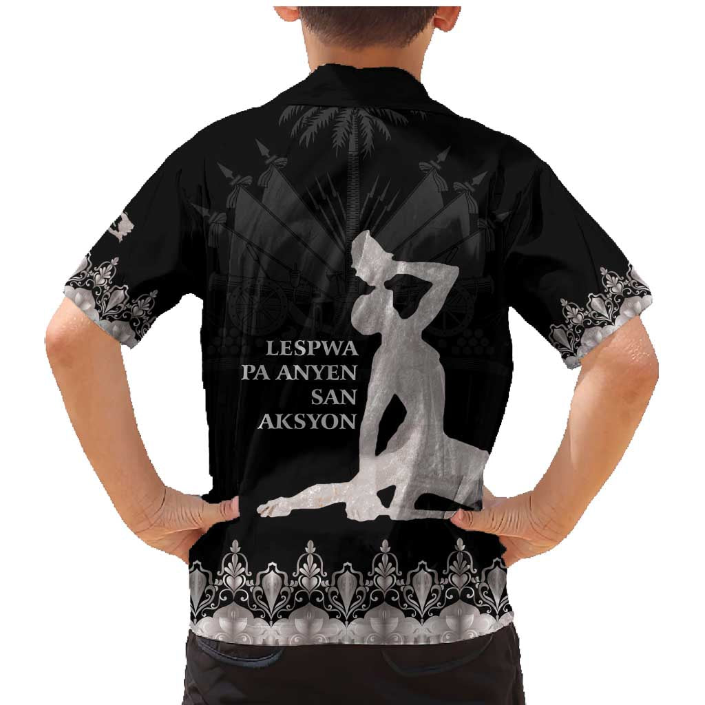 Haiti Neg Marron Silver Family Matching Mermaid Dress and Hawaiian Shirt Hope is Nothing Without Action - Wonder Print Shop