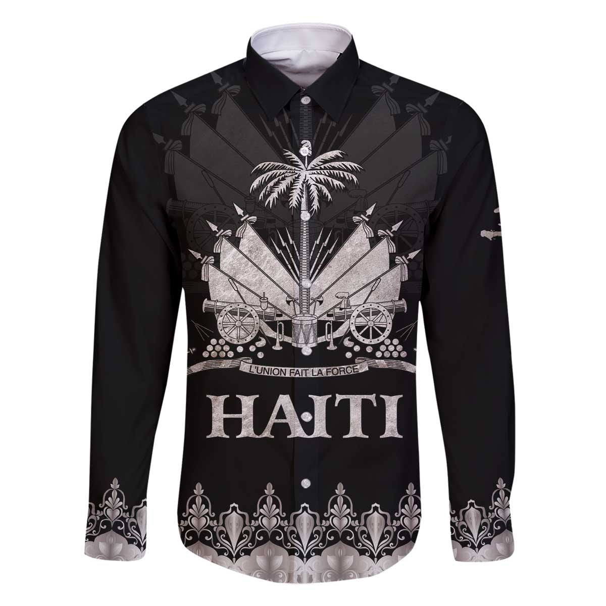 Haiti Neg Marron Silver Family Matching Off The Shoulder Long Sleeve Dress and Hawaiian Shirt Hope is Nothing Without Action - Wonder Print Shop