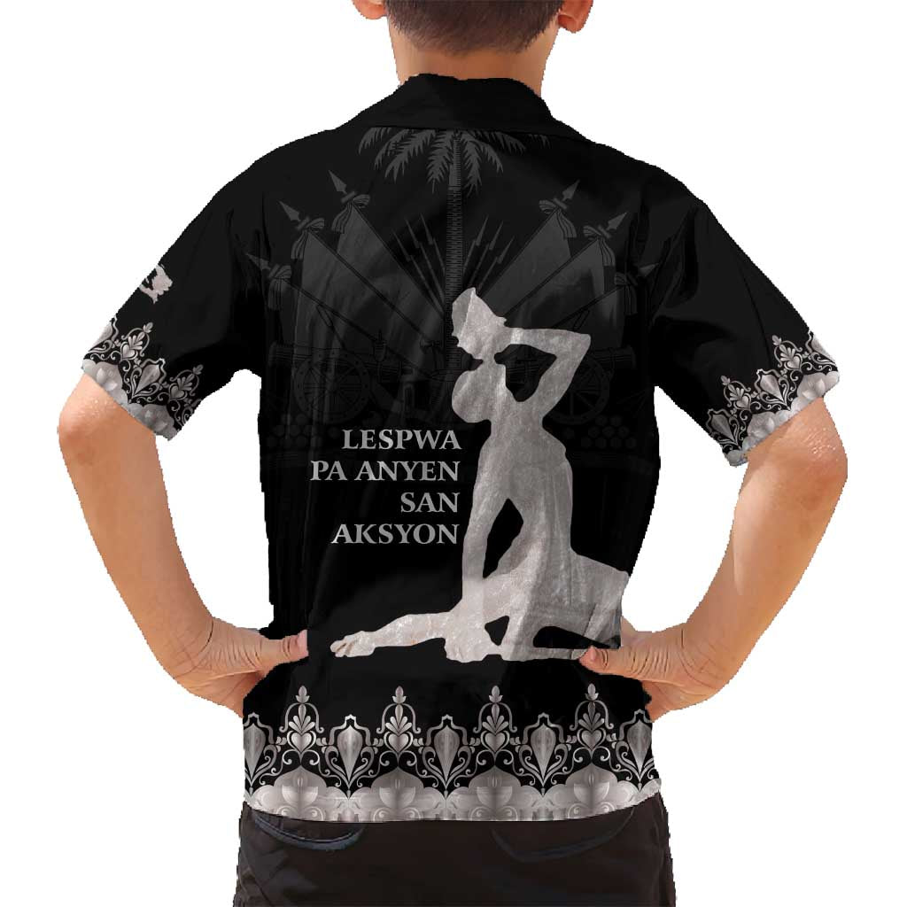 Haiti Neg Marron Silver Family Matching Puletasi and Hawaiian Shirt Hope is Nothing Without Action - Wonder Print Shop