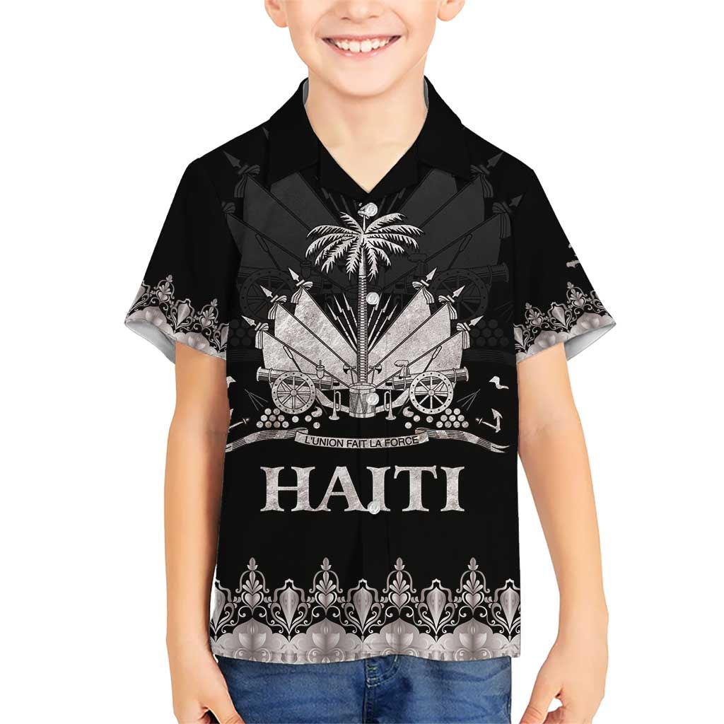 Haiti Neg Marron Silver Kid Hawaiian Shirt Hope is Nothing Without Action - Wonder Print Shop