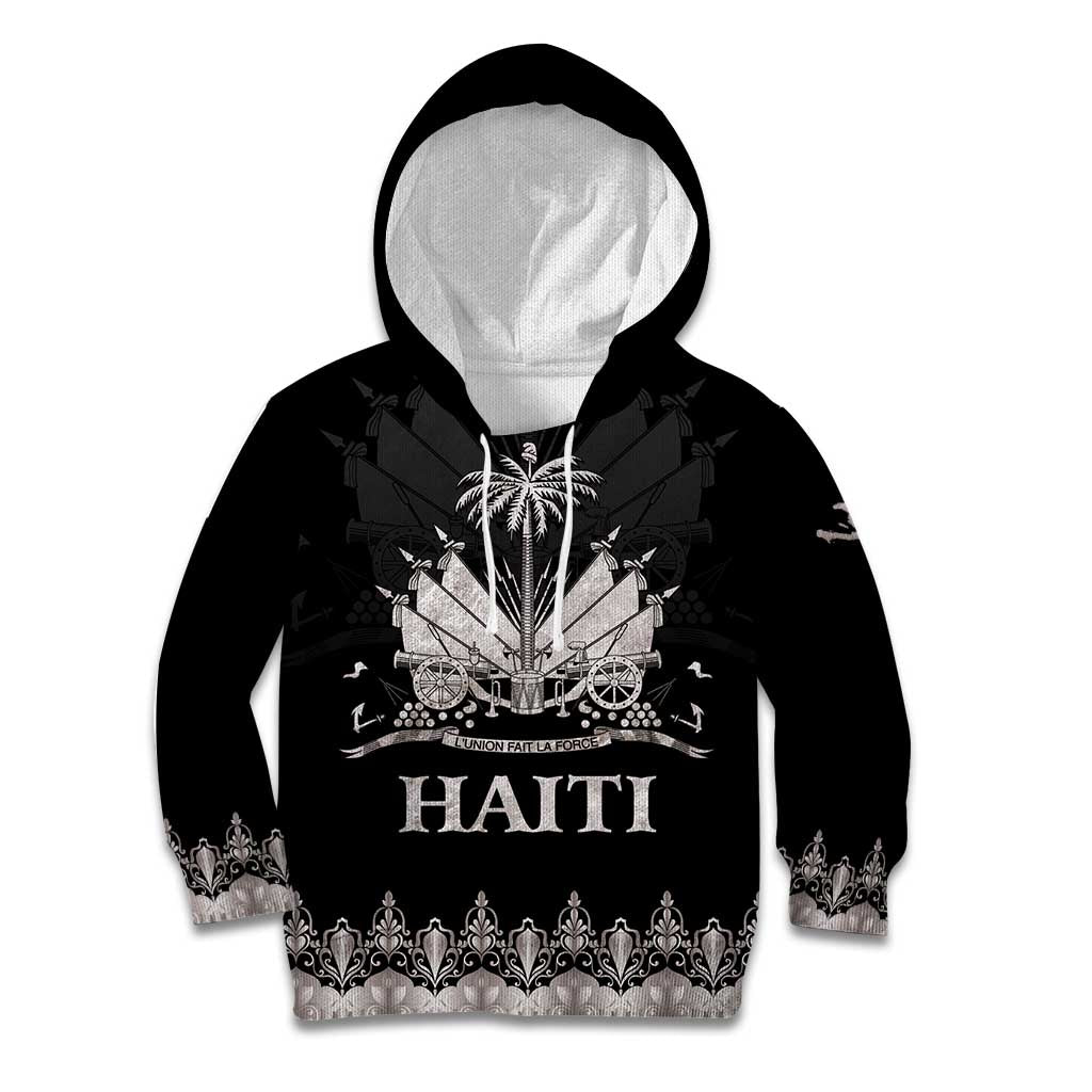 Haiti Neg Marron Silver Kid Hoodie Hope is Nothing Without Action - Wonder Print Shop
