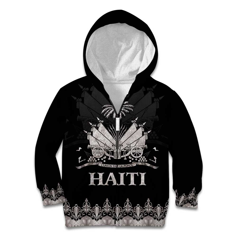 Haiti Neg Marron Silver Kid Hoodie Hope is Nothing Without Action - Wonder Print Shop