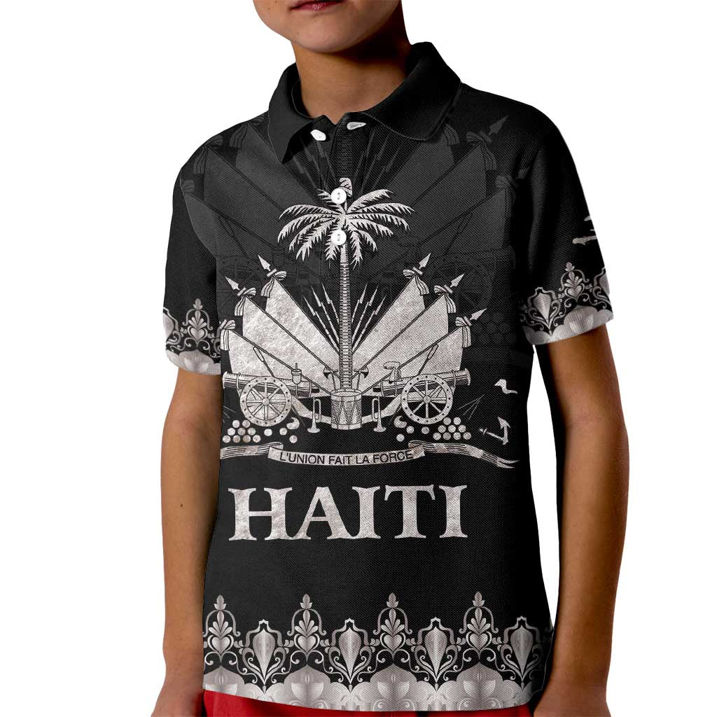 Haiti Neg Marron Silver Kid Polo Shirt Hope is Nothing Without Action - Wonder Print Shop