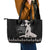 Haiti Neg Marron Silver Leather Tote Bag Hope is Nothing Without Action - Wonder Print Shop