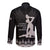 Haiti Neg Marron Silver Long Sleeve Button Shirt Hope is Nothing Without Action - Wonder Print Shop