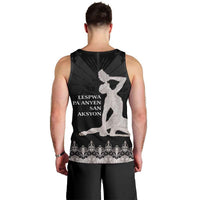 Haiti Neg Marron Silver Men Tank Top Hope is Nothing Without Action - Wonder Print Shop
