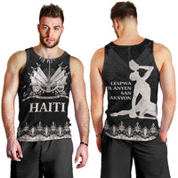 Haiti Neg Marron Silver Men Tank Top Hope is Nothing Without Action - Wonder Print Shop