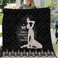 Haiti Neg Marron Silver Quilt Hope is Nothing Without Action - Wonder Print Shop