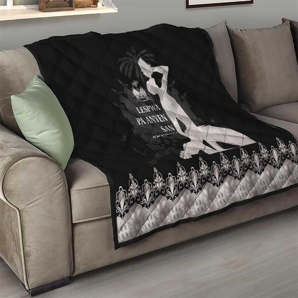 Haiti Neg Marron Silver Quilt Hope is Nothing Without Action - Wonder Print Shop