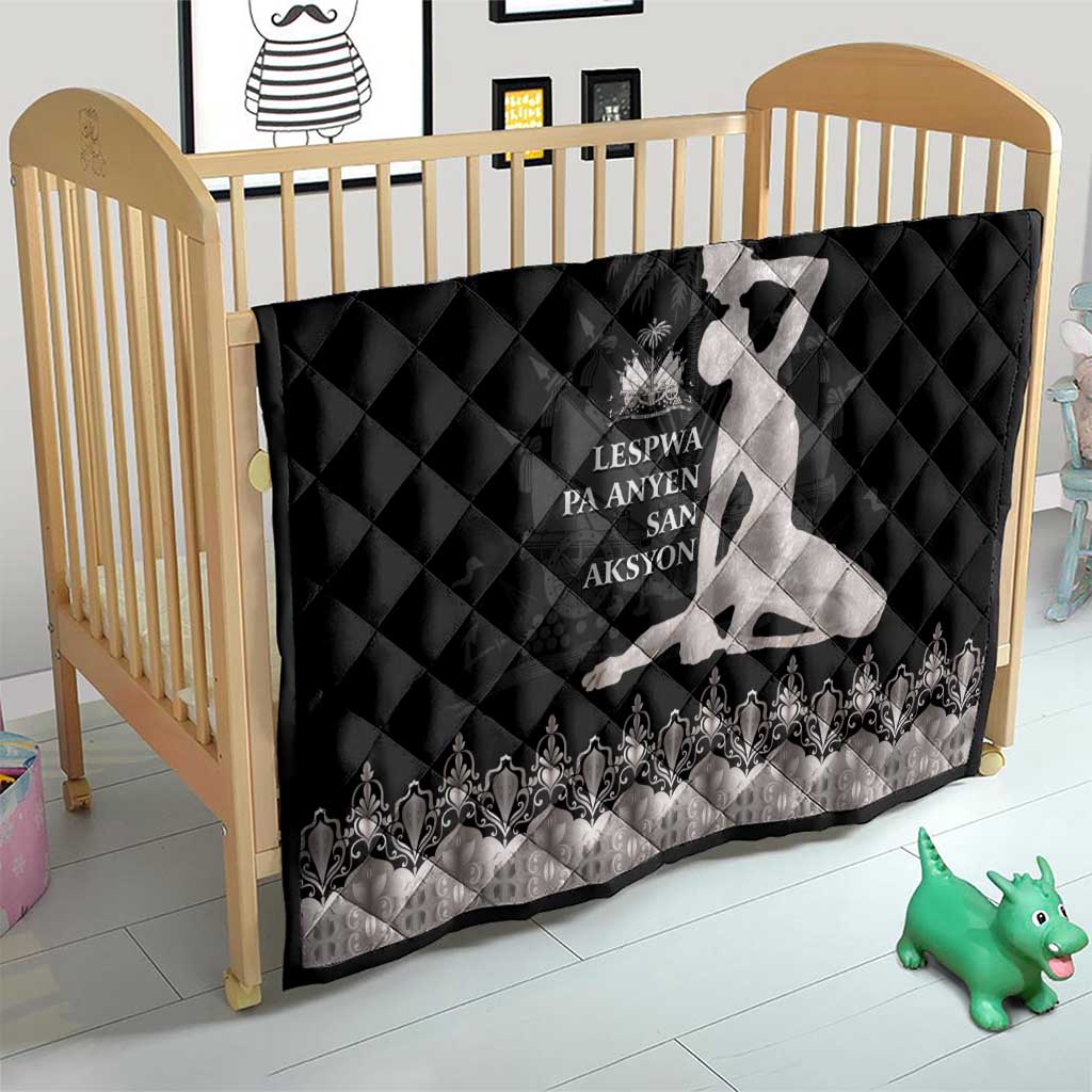 Haiti Neg Marron Silver Quilt Hope is Nothing Without Action - Wonder Print Shop