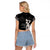 Haiti Neg Marron Silver Raglan Cropped T Shirt Hope is Nothing Without Action - Wonder Print Shop