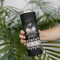 Haiti Neg Marron Silver Skinny Tumbler Hope is Nothing Without Action - Wonder Print Shop
