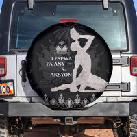 Haiti Neg Marron Silver Spare Tire Cover Hope is Nothing Without Action - Wonder Print Shop