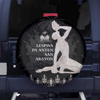 Haiti Neg Marron Silver Spare Tire Cover Hope is Nothing Without Action - Wonder Print Shop