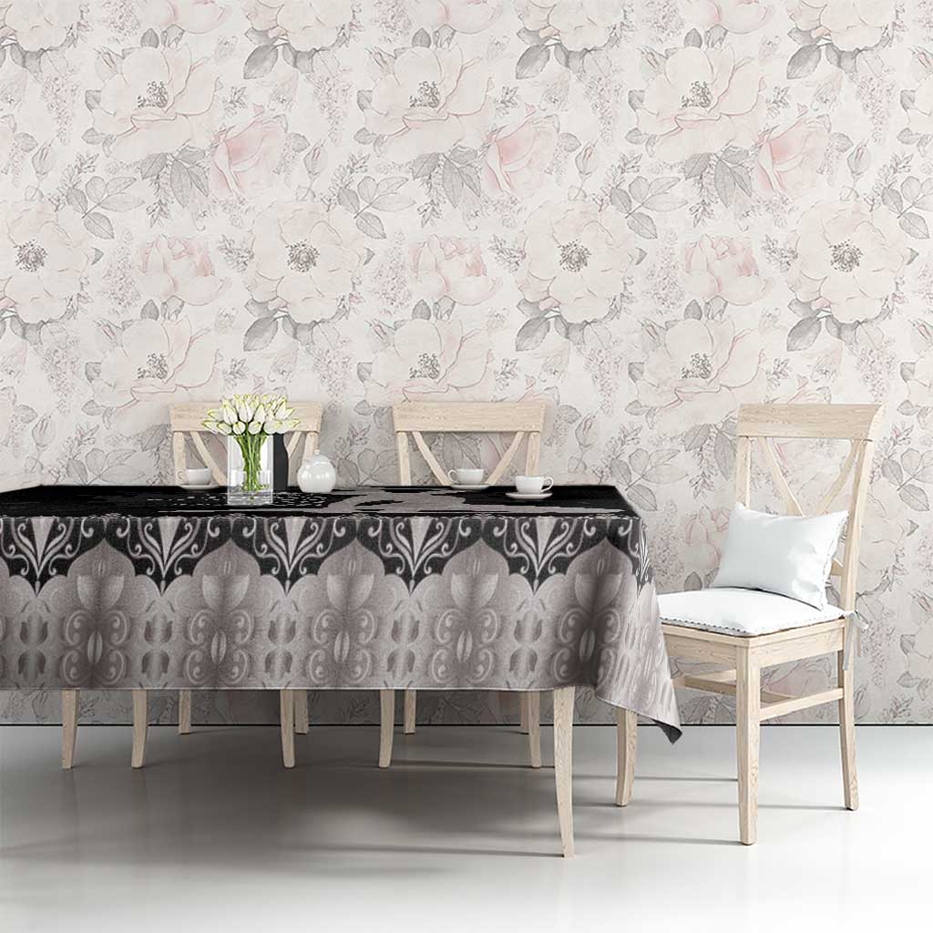 Haiti Neg Marron Silver Tablecloth Hope is Nothing Without Action - Wonder Print Shop